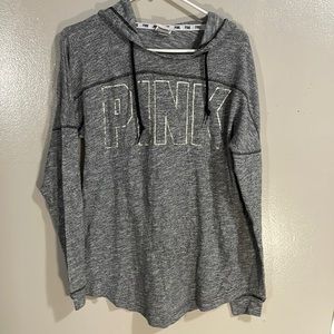 Pink Victoria's Secret pull over w hood